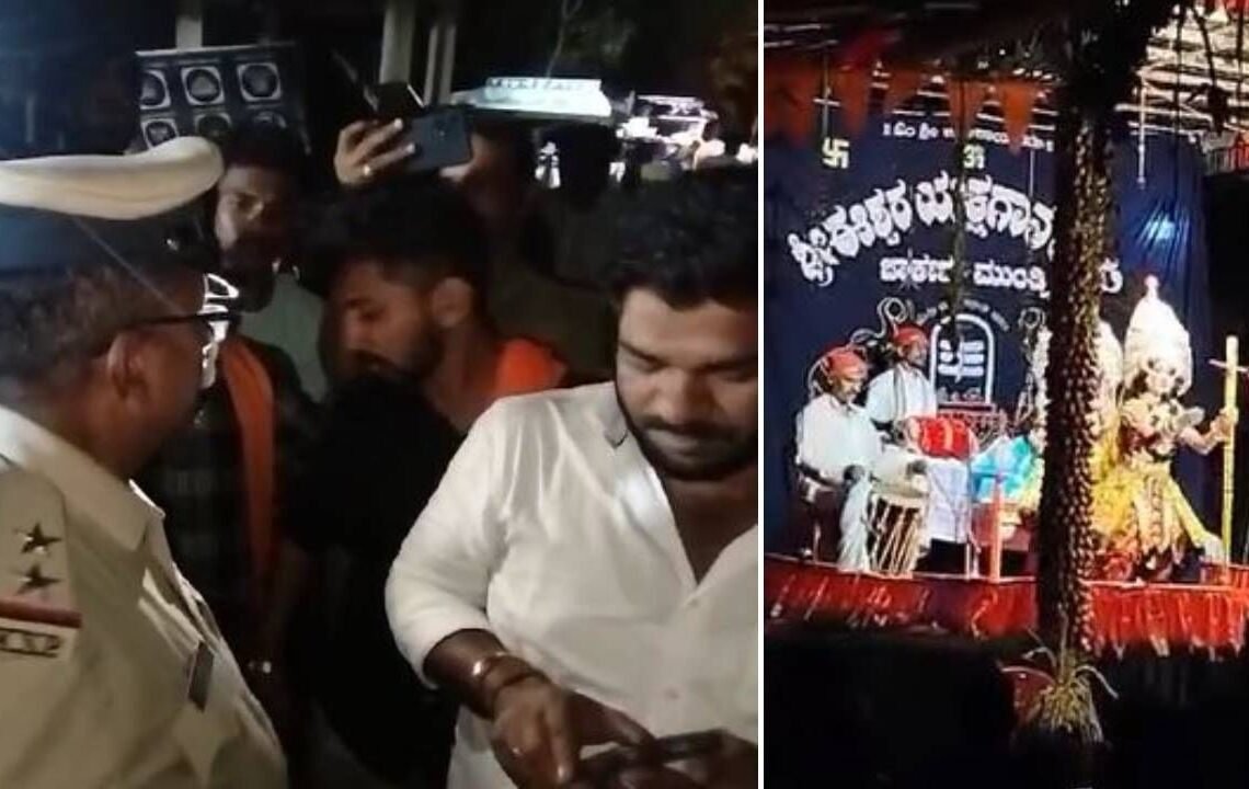 ಉಡುಪಿ: ಮೈಕ್​ಗೆ ಅನುಮತಿ ಪಡೆದಿಲ್ಲವೆಂದು ಯಕ್ಷಗಾನ ನಿಲ್ಲಿಸಿದ ಪೊಲೀಸರು