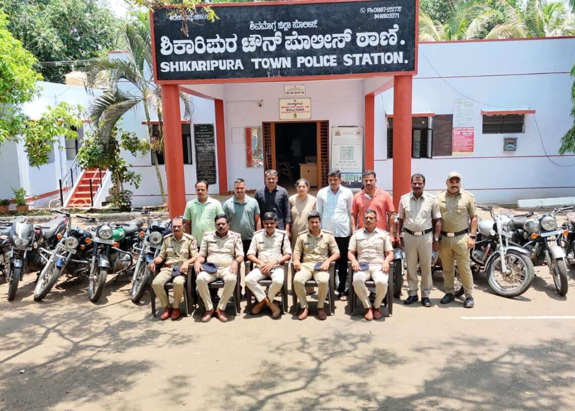 ಶಿಕಾರಿಪುರ ಪೋಲಿಸರ ಭರ್ಜರಿ ಕಾರ್ಯಚರಣೆ : 16 ಬೈಕ್ ಗಳ ವಶ..!