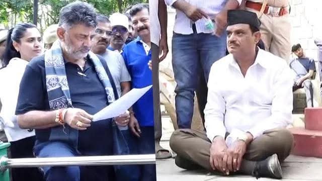 ಏ ಕರಿ ಟೋಪಿ ಎಂಎಲ್ ಎ ಇಲ್ಲಿಬಾ ಎಂದ ಡಿಕೆಶಿ ವೇದಿಕೆ ಮೇಲೆ ಹೈಡ್ರಾಮ..!